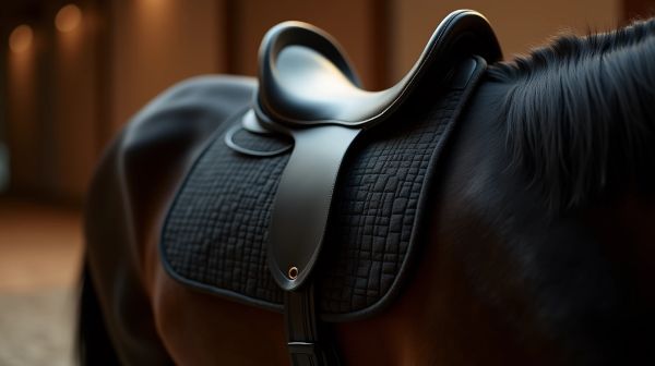 Experience superior comfort with a black dressage saddle pad